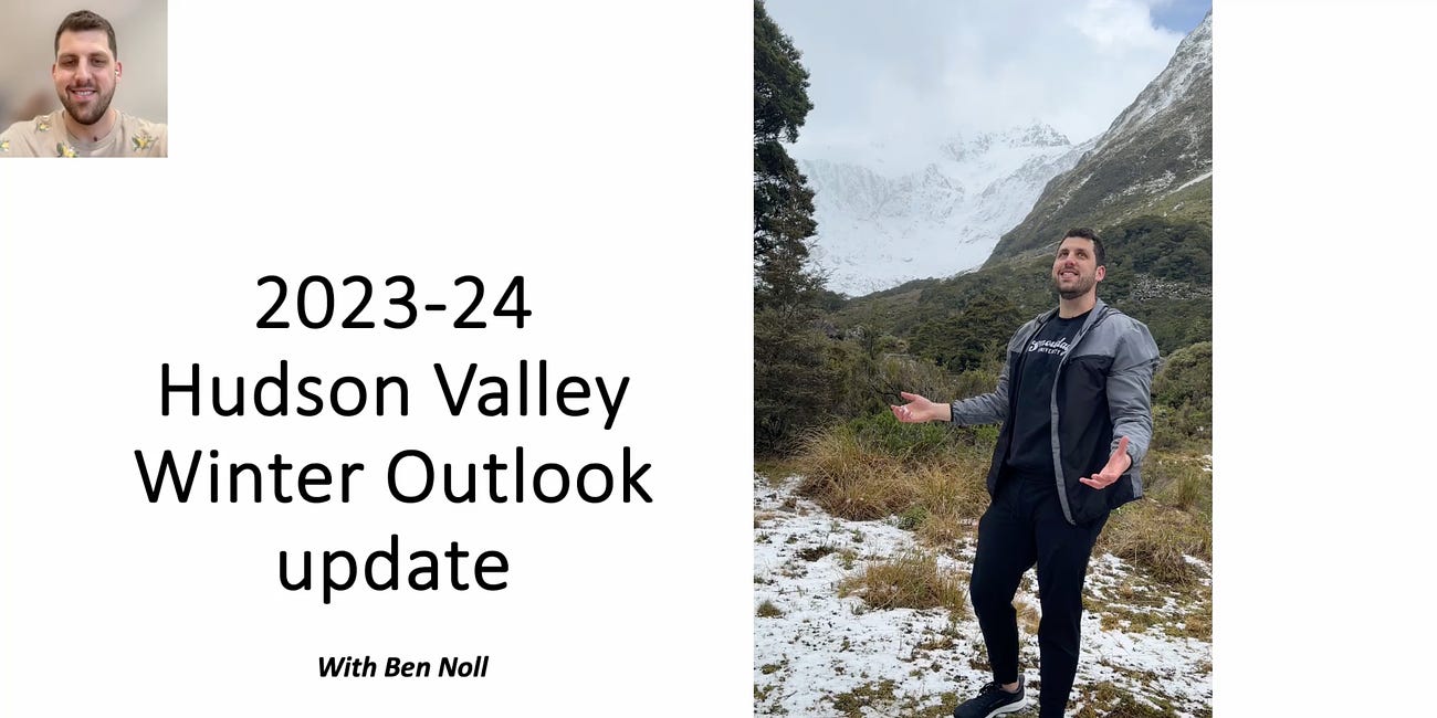 2023-24 Hudson Valley Winter Outlook update