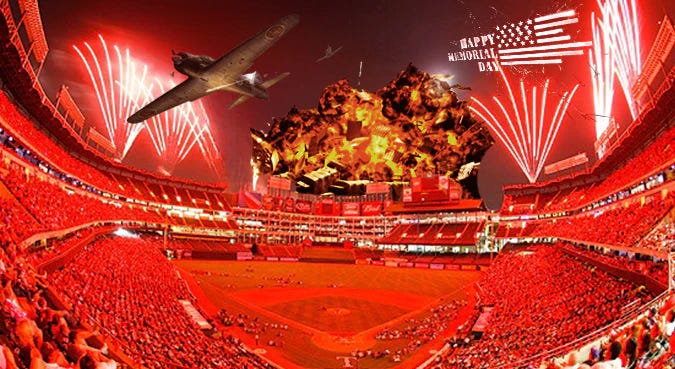 MLB Honors Military Appreciation Month with Loud Fireworks, Large Crowds