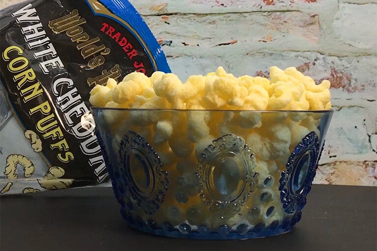 Trader Joe's Tuesday Treats: World's Puffiest White Cheddar Corn Puffs
