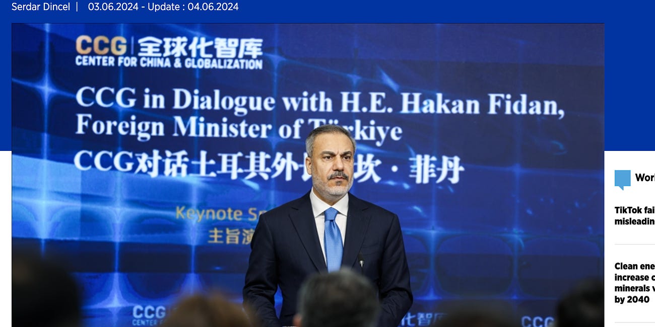 Turkish Foreign Minister Hakan Fidan speaks at CCG