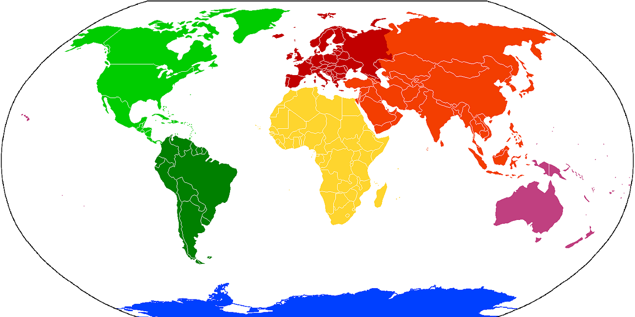¿Cuántos continentes hay en el mundo?