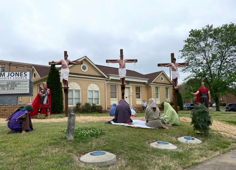 Church Stages Mock Crucifixion On Good Friday