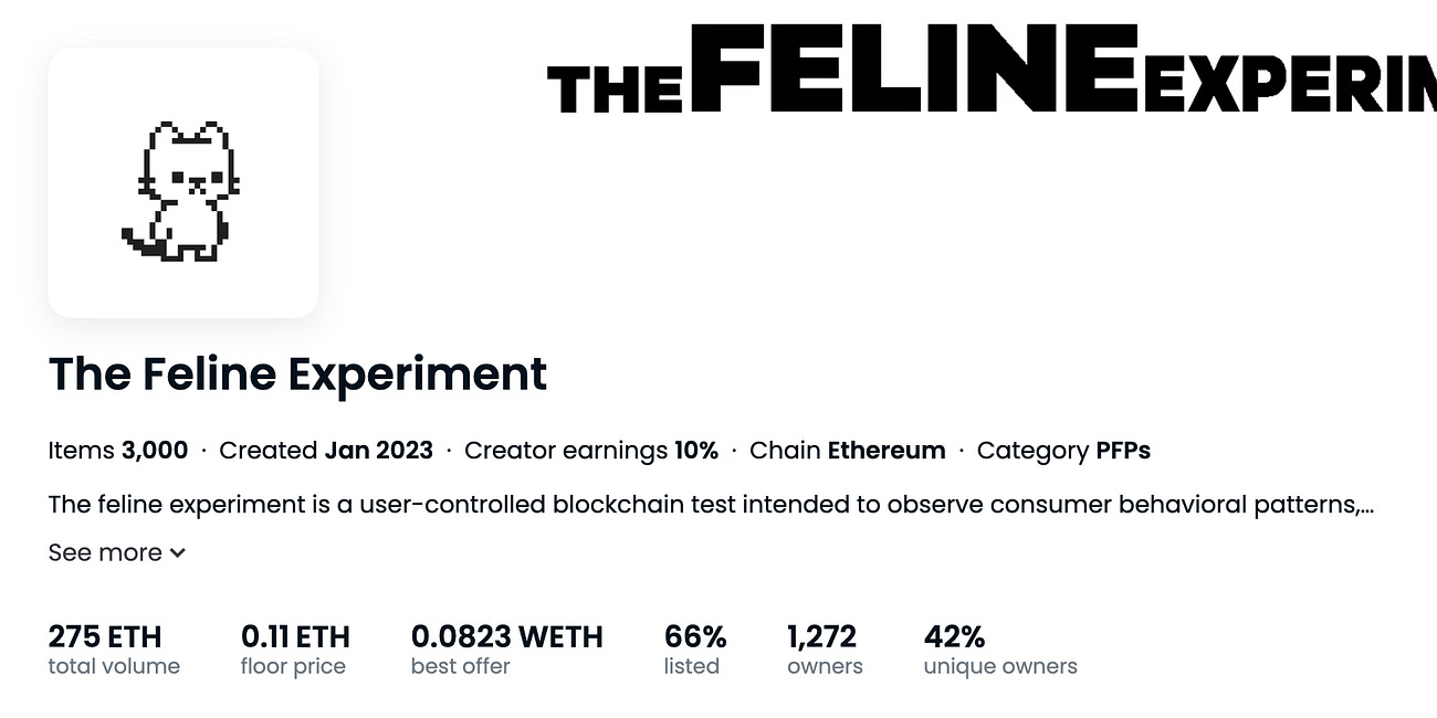 【The Feline Experiment】NFTで心理テスト！？ミント後のオンチェーンデータでレアリティが変化するNFT