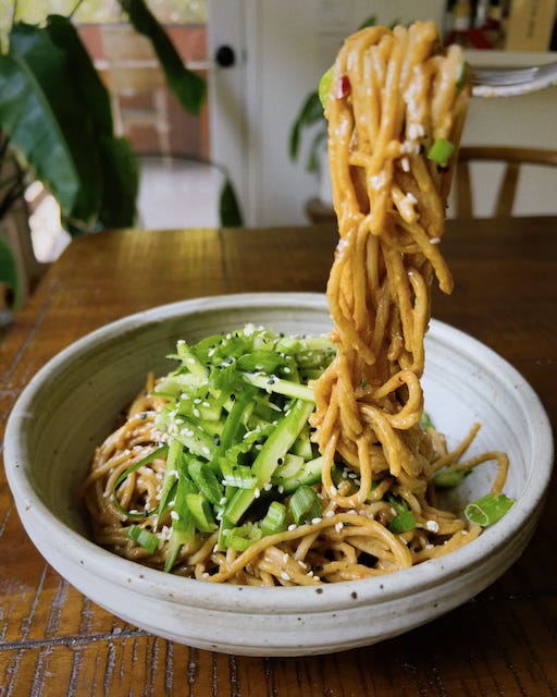 Cold Sweet & Spicy Peanut Noodles