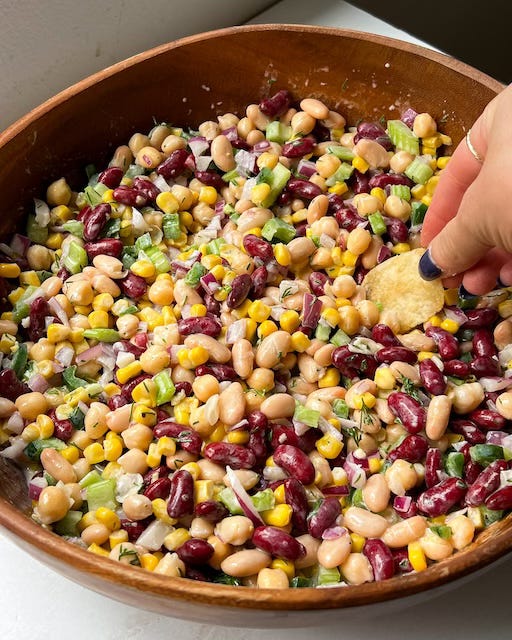3-Bean Ranch Salad with Salt & Vinegar Chips