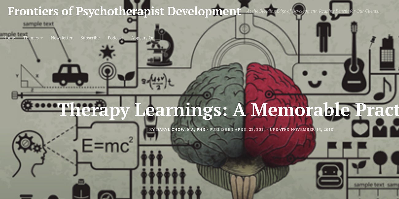 10 Years of Frontiers of Psychotherapist Development (FPD). Frontiers Friday #189 ⭕️