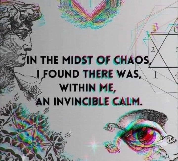 In The Midst of Chaos, I Found There Was, Within Me, An Invincible Calm