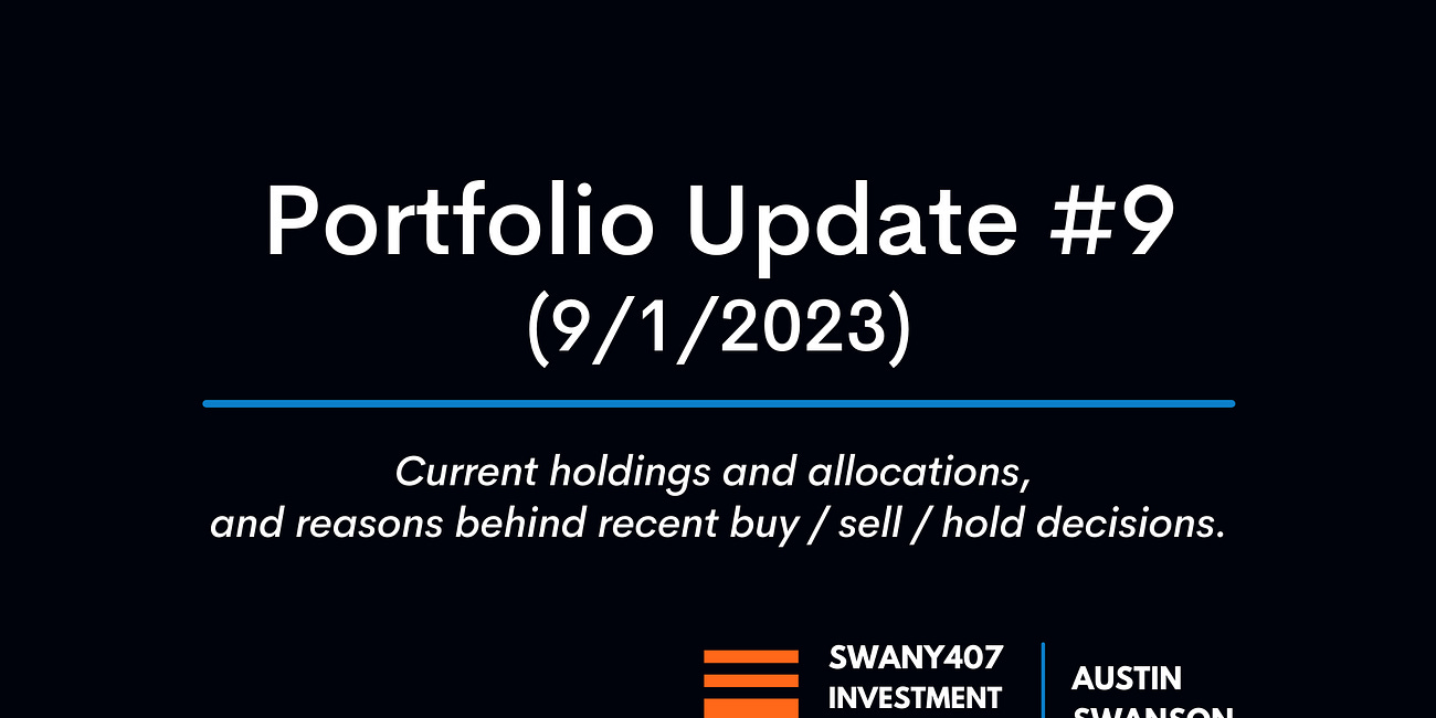 Portfolio Update #9 (9/1/2023)
