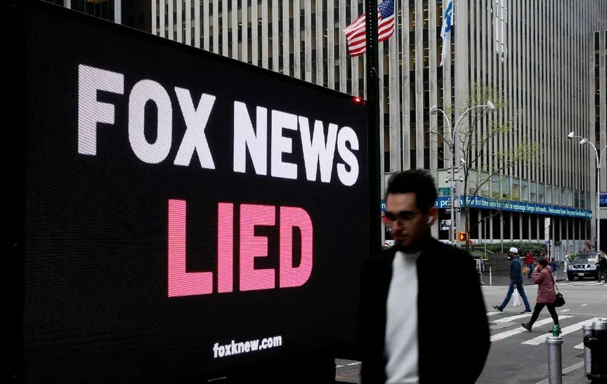 If Every Time Fox Lied Just Result Fined, On the Verge 2024 Election, This (US$787.5 million) Just Setback for Democracy