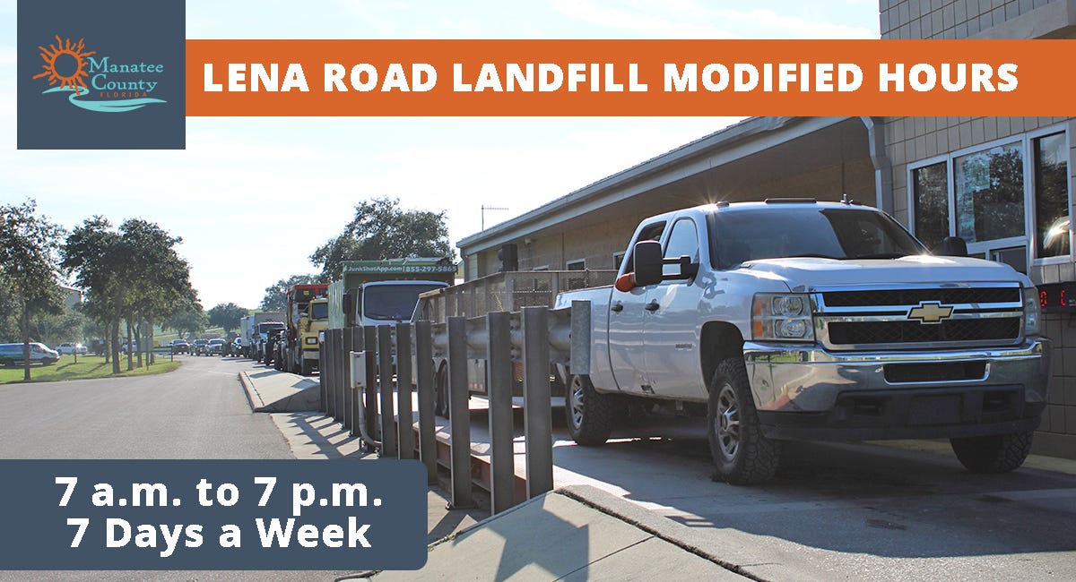 Manatee County’s Lena Road Landfill Extends Hours to Accommodate Residents