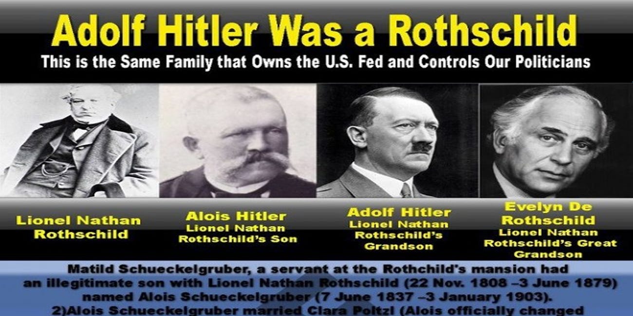 About Adolf Rothschild Hiedler Schickelgruber