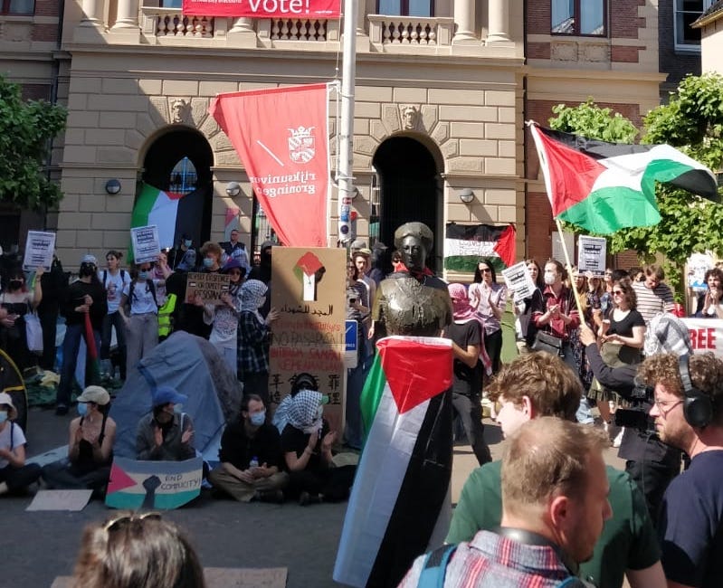 Students Stage Encampment Action in Solidarity with Gaza at University of Groningen