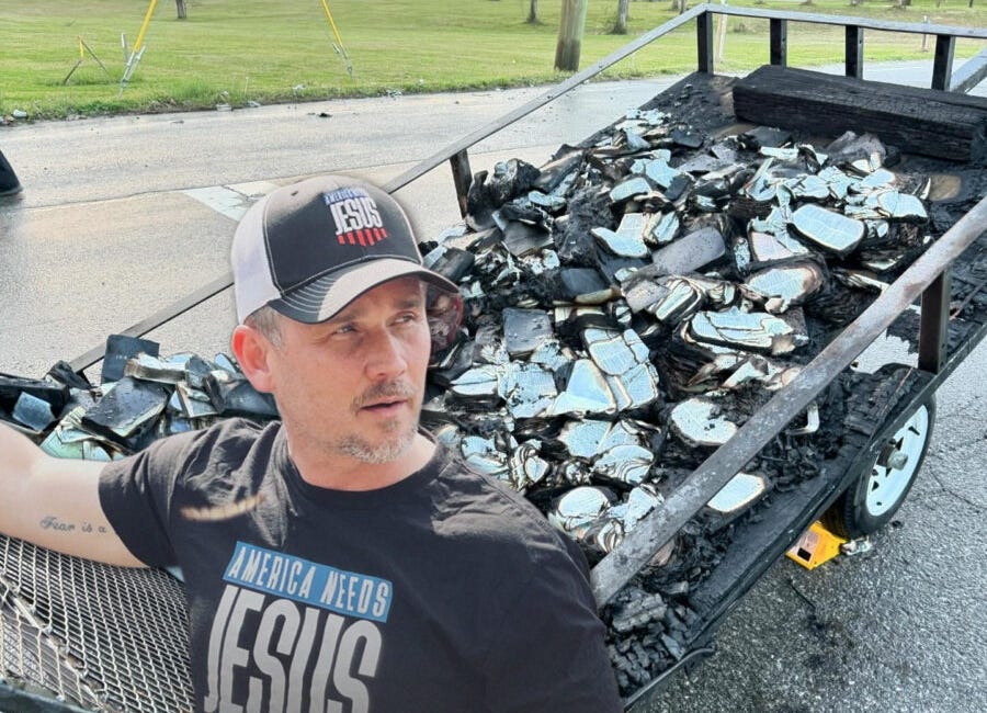 Hundreds of Bibles Torched Outside Greg Locke’s Church in Arsonist Hate Crime