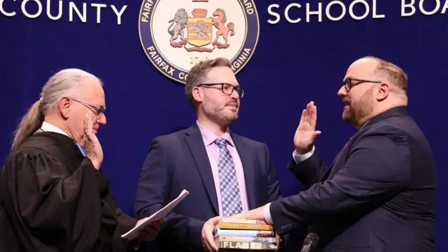 VA School Board Trades Bible for Stack of LGBTQ-Themed Pornographic Books for Swearing-in Ceremony