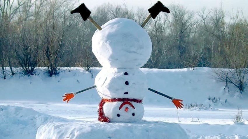 Snowman Underneath The Mistletoe