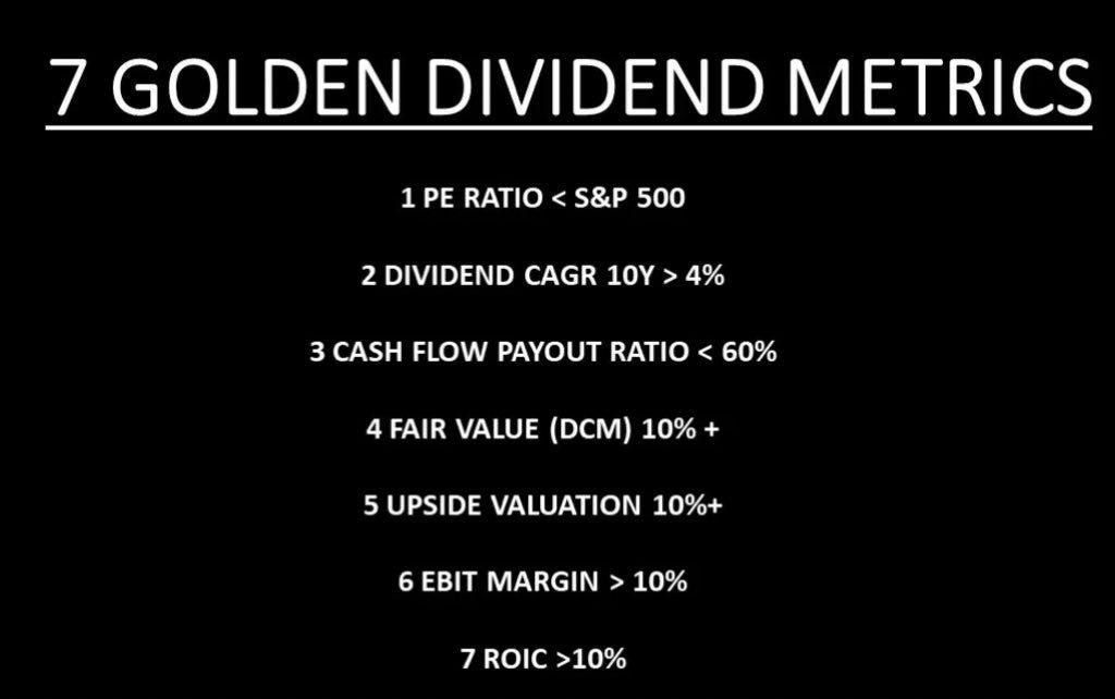 7 Golden Dividend Metrics