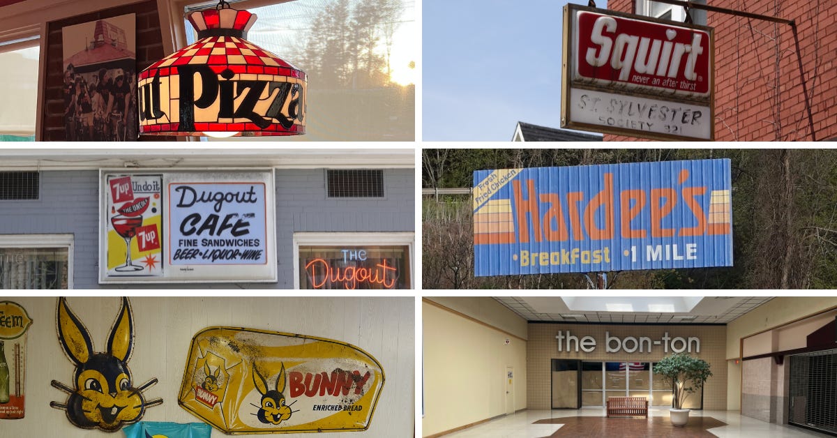 Retrologist Road Trip: Pennsylvania roadside finds (Pizza Hut, Hardee's, Mr. Peanut, 7 Up and much more)