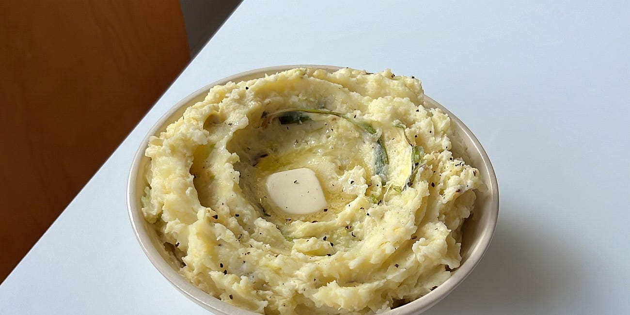 Charred Scallion & Crème Fraîche Mashed Potatoes