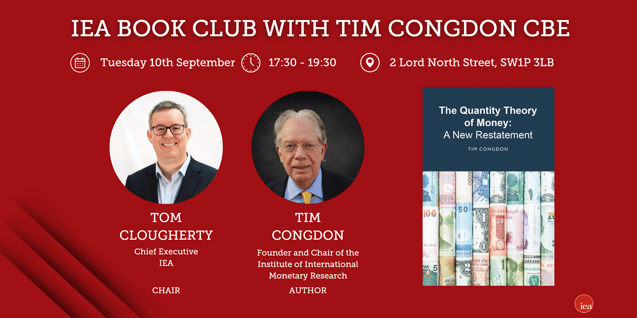 IEA Book Club with Professor Tim Congdon CBE