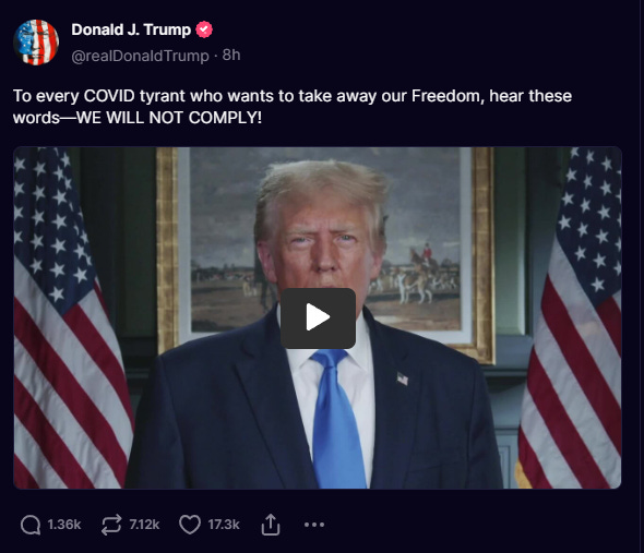 Donald Trump Reveals Where He Stands on COVID in New Viral Video 