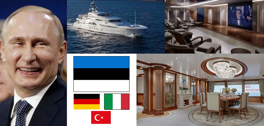 Who is serving putin? Estonia: cura dello yacht del capo di KGBistan