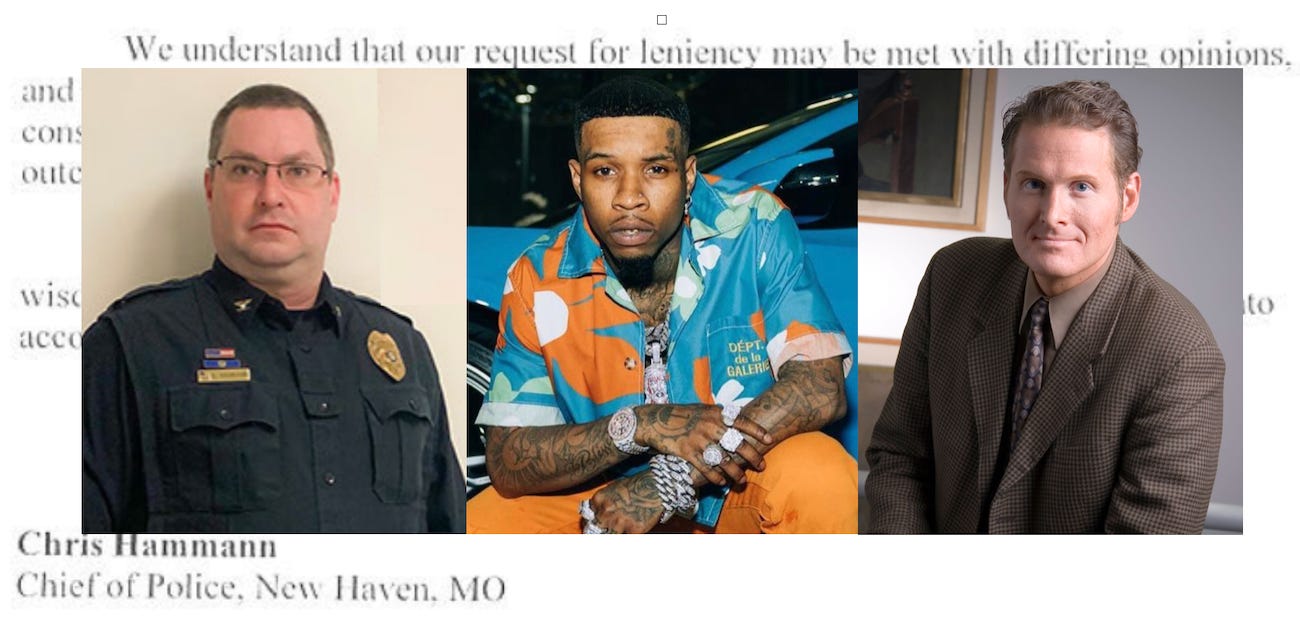 Police chief among Tory Lanez's supporters at Megan Thee Stallion shooting sentencing