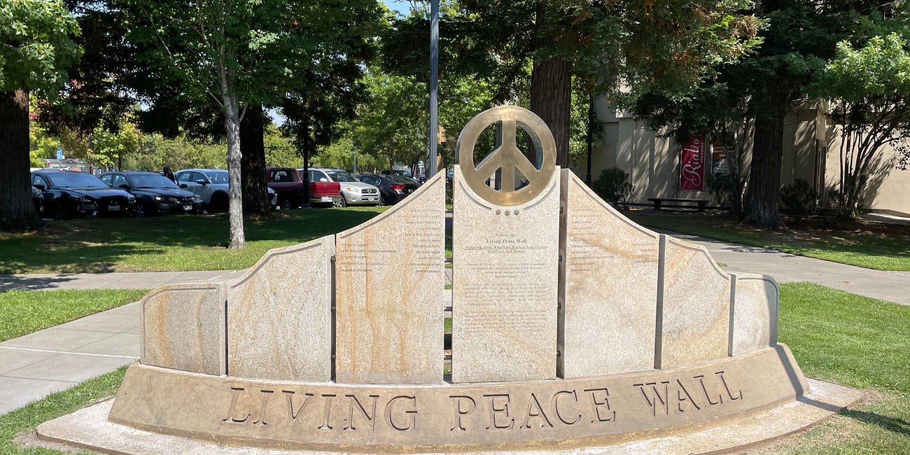 Sebastopol's Living Peace Wall shines on