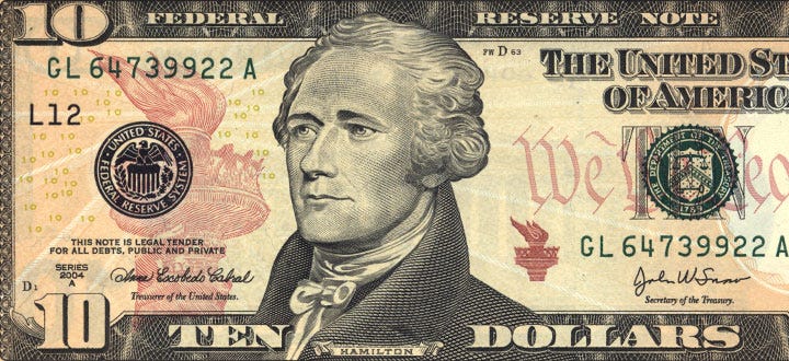 The U.S. Treasury’s Unjust Debasement of Alexander Hamilton