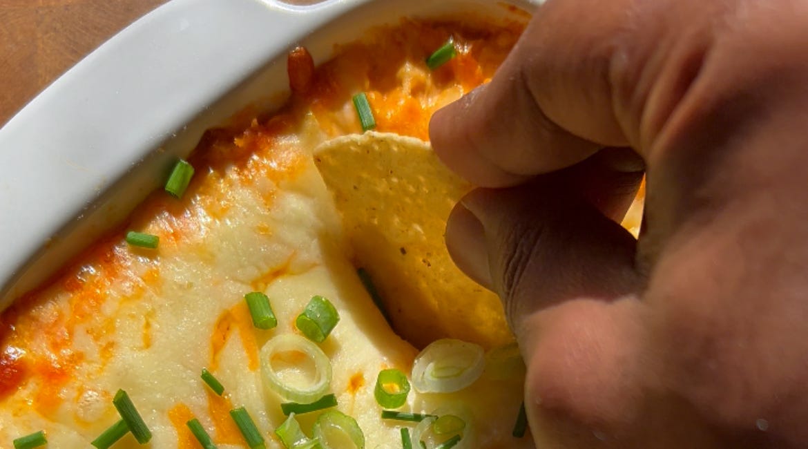 gochujang-buffalo chicken dip