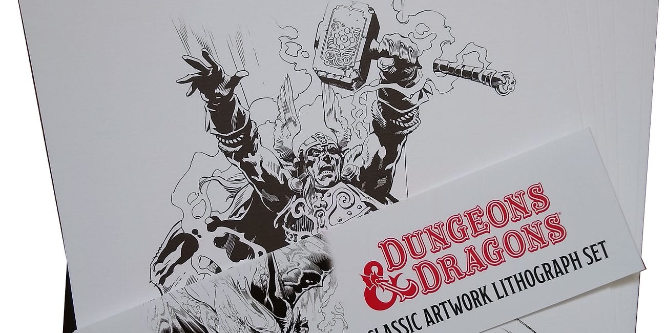Fabled Finds: D&D Classic Artwork Lithograph Set