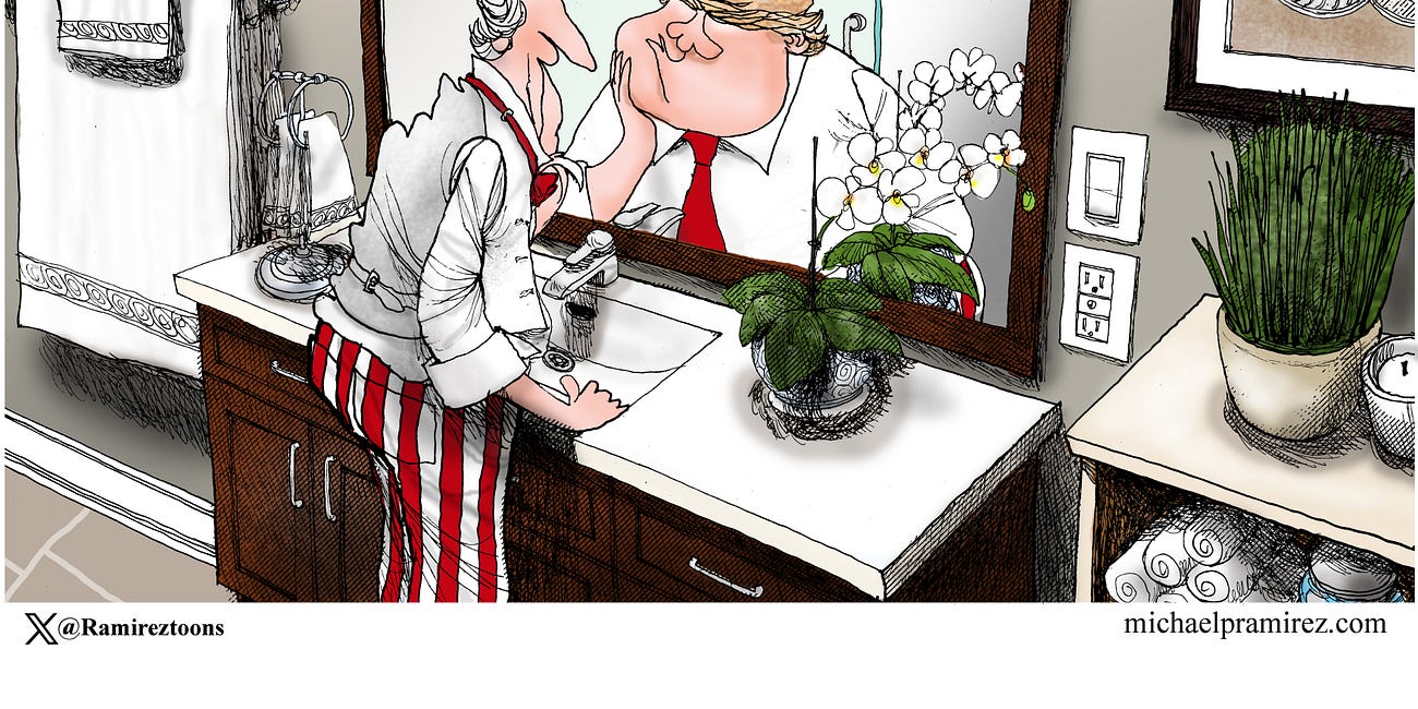 Michael Ramirez: Looking at a Man in the Mirror 1-24-25
