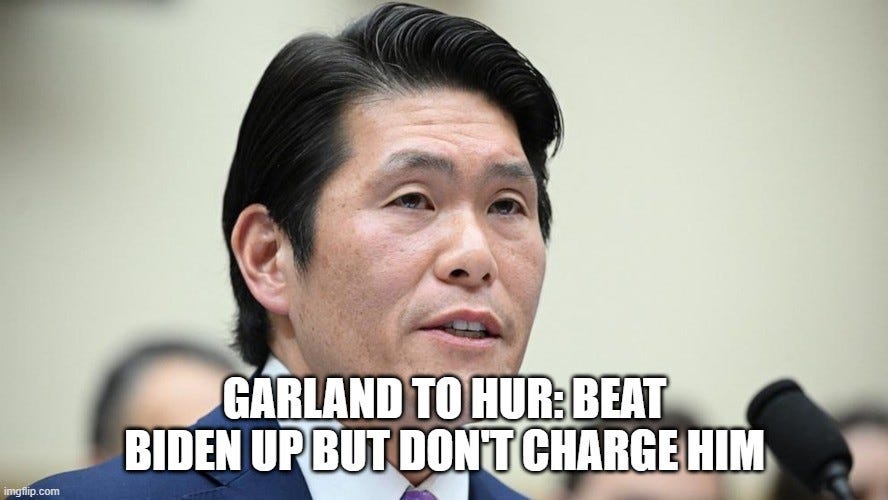 Garland To Hur: Beat Biden Up But Don't Charge Him