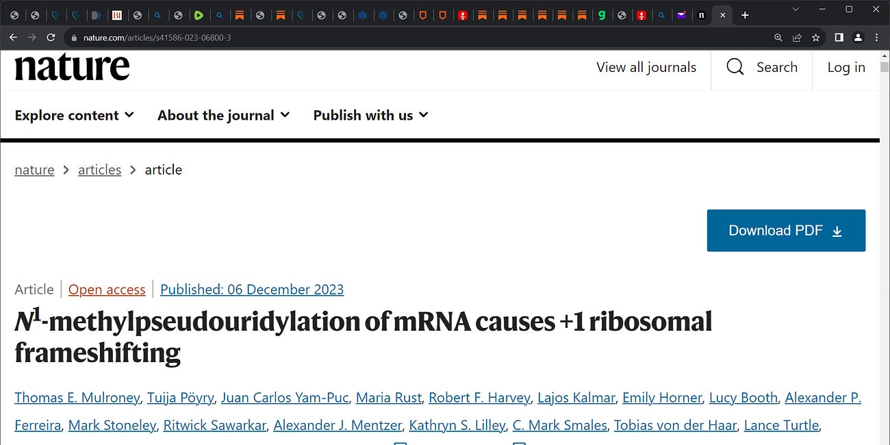 How bad are the mRNA technology gene based vaccines? (Malone, Weissman, Bourla, Bancel, Sahin, Karikó et al. inventors & makers); well, REAL BAD! mRNA in nature (our cells) is NOT like mRNA in vaccine