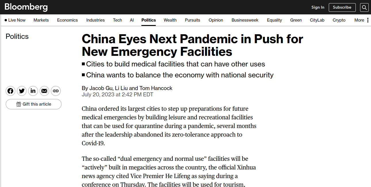 China Is Getting Ready for the Next Plandemic by Actively Building Quarantine Facilities Across the Country 