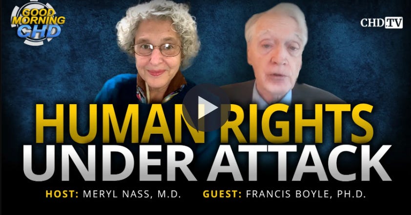 THE 'QUARANTINE' CAMPS HAVE BEEN BUILT. THE STAGE HAS BEEN SET - Dr. Francis Boyle