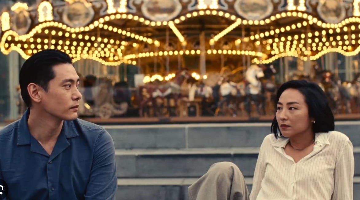 neutral clothes in 'Past Lives' set the mood for melancholia