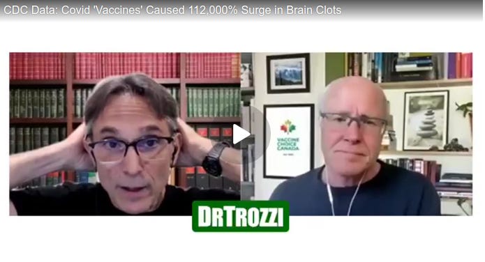 CDC Data: Covid ‘Vaccines’ Caused Staggering 112,000% Surge in Brain Clots