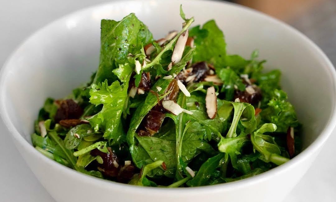 Get Misipasta's recipe: arugula, date & sicilian almond salad