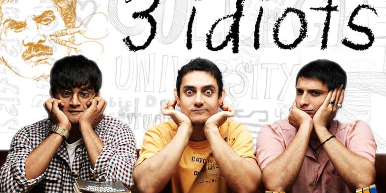 3 Idiots, Written and Directed by Rajkumar Hirani