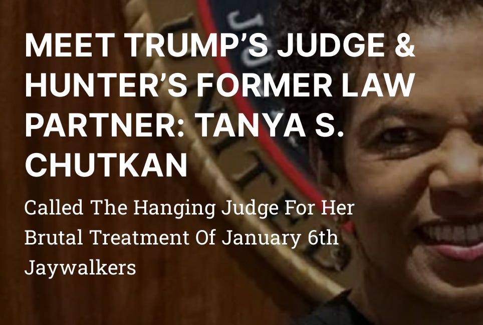 MEET TRUMP’S JUDGE & HUNTER’S FORMER LAW PARTNER: TANYA S. CHUTKAN