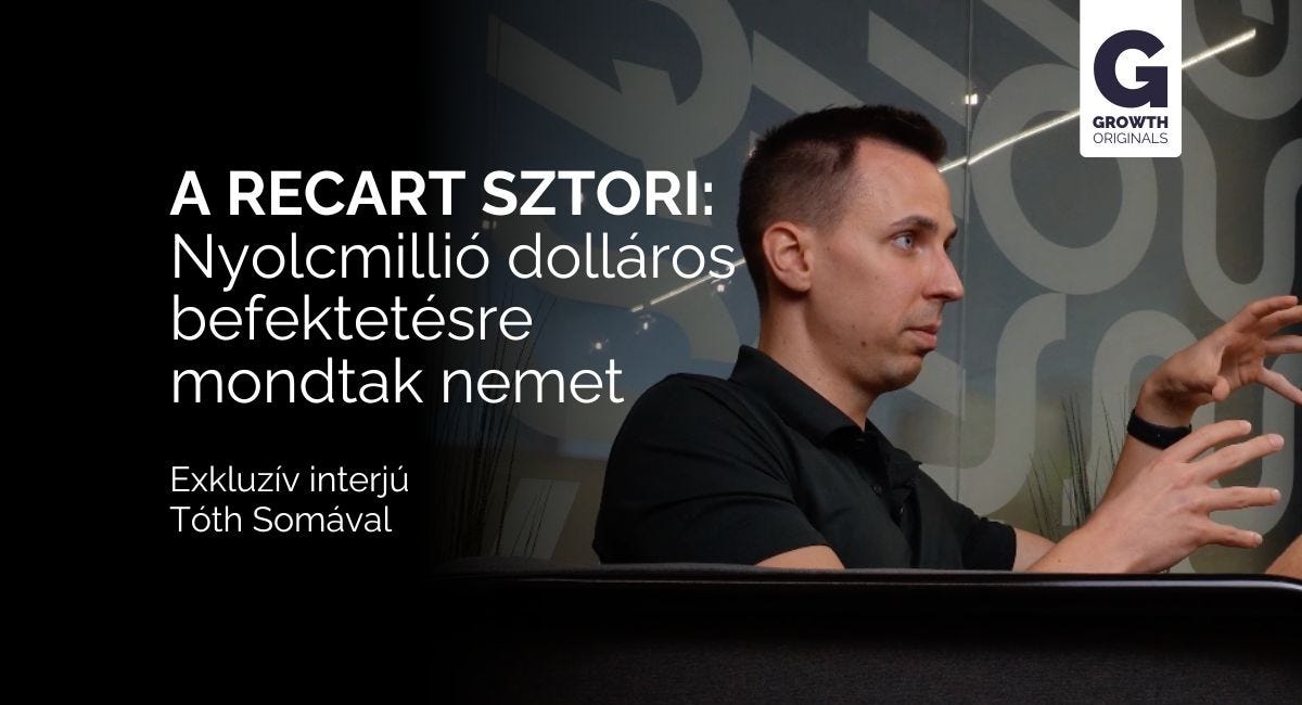 Nyolcmillió dolláros befektetésre mondott nemet Tóth Soma és a Recart (4K)