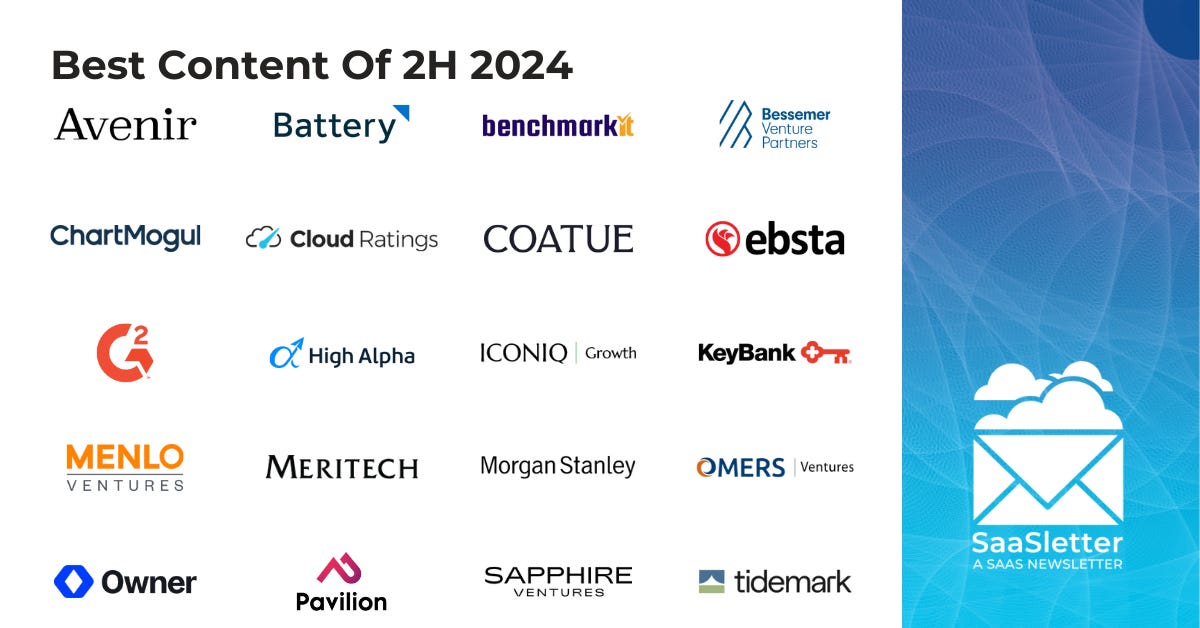 SaaSletter - Best Content Of 2H 2024