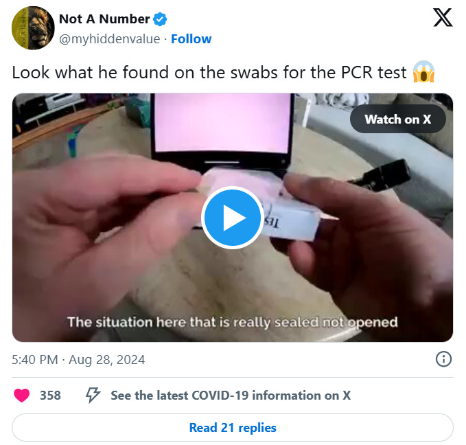 DISGUSTING! Look What Was Found on the Swabs for the PCR Test