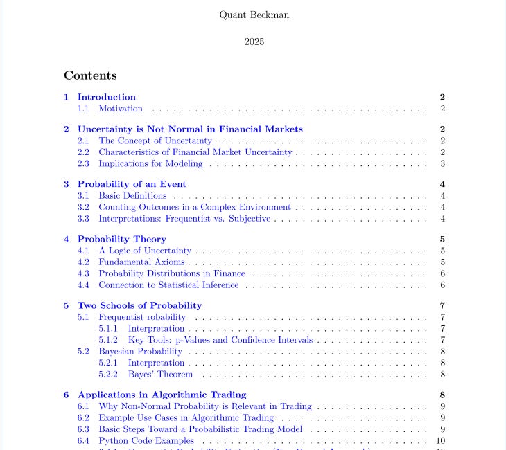 Lecture #1 - Probability for algorithmic traders