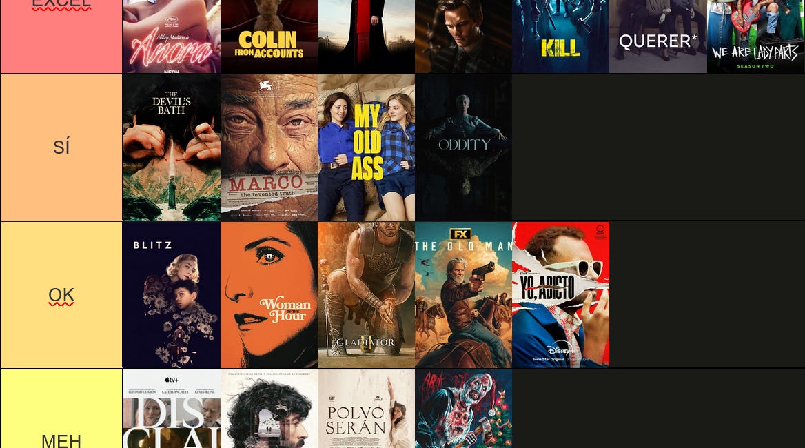 Tier list de cine y series de noviembre: Clint Eastwood a juicio