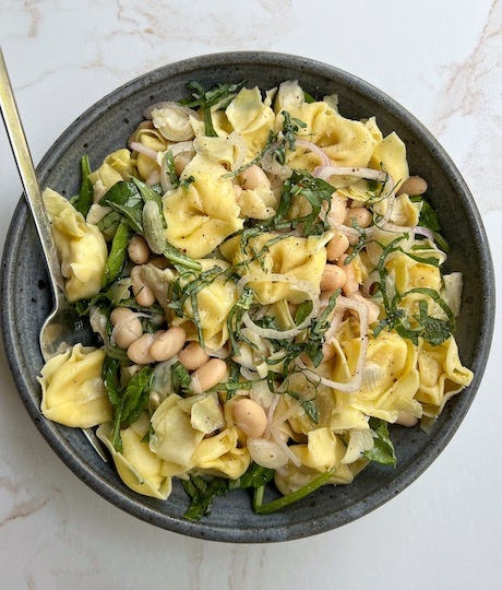 Lemon Artichoke Tortellini Salad