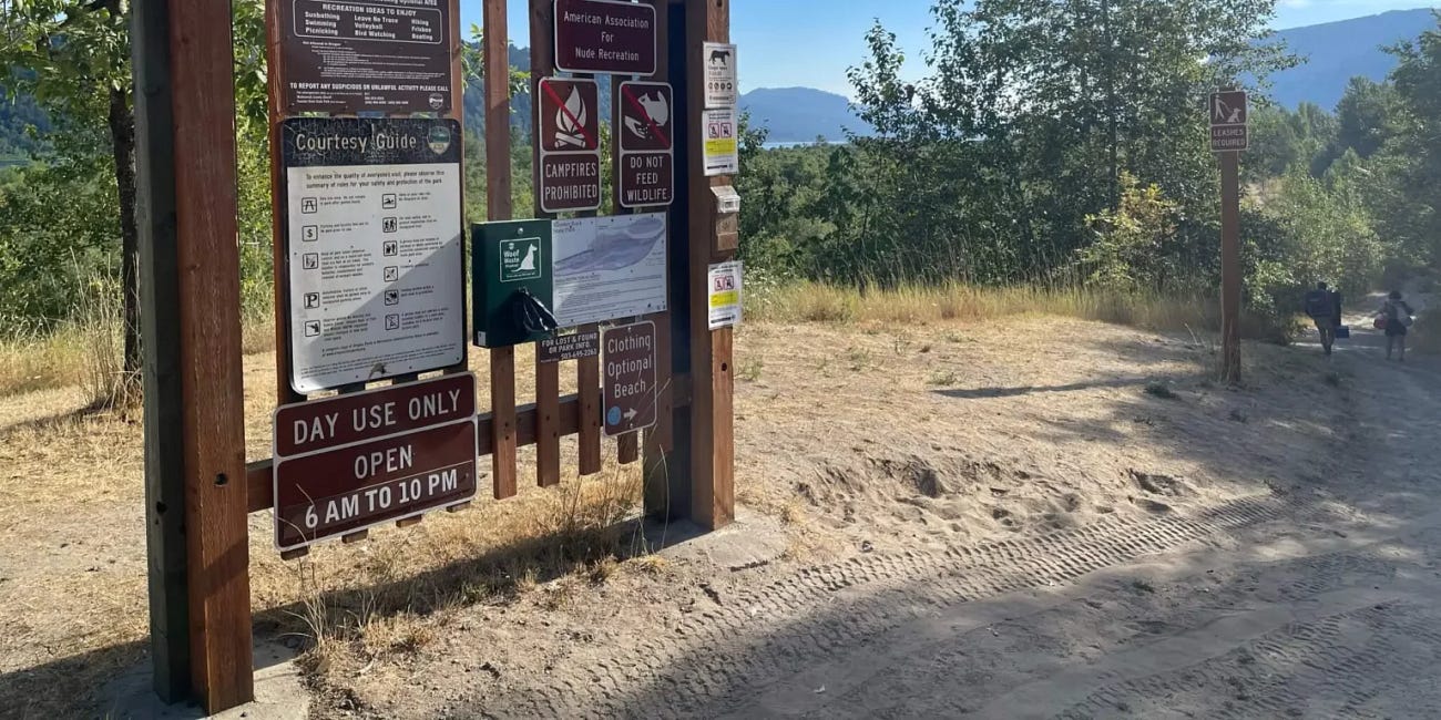 Rooster Rock faces threat to nude beach boundaries