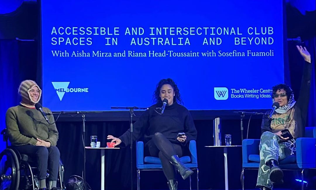 ACCESSIBLE & INTERSECTIONAL CLUB SPACES IN "AUSTRALIA" & BEYOND???
