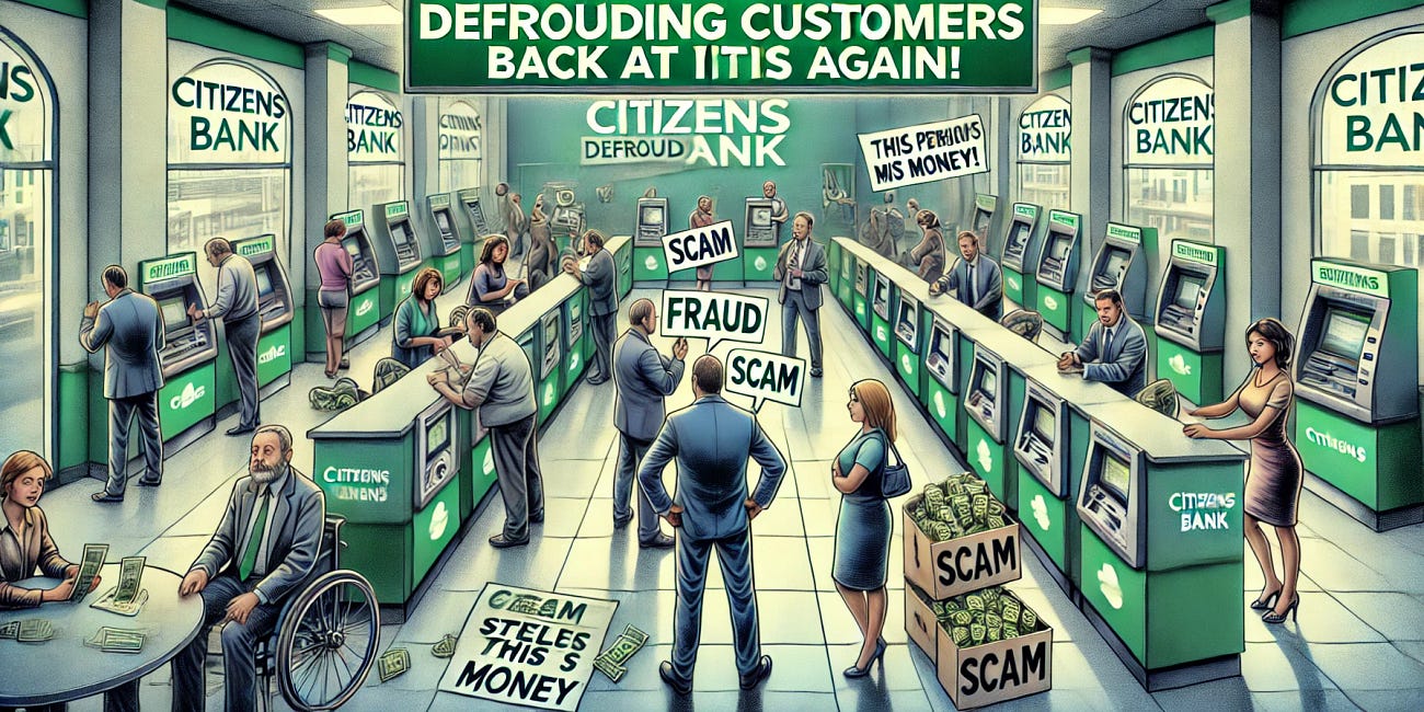 Citizens Bank Defrauding Customers: 