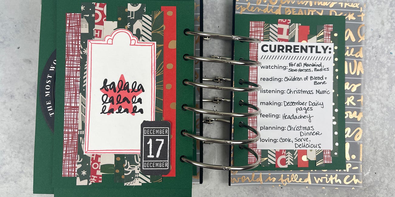 December Daily Pages 12/17/23: Holiday Strips